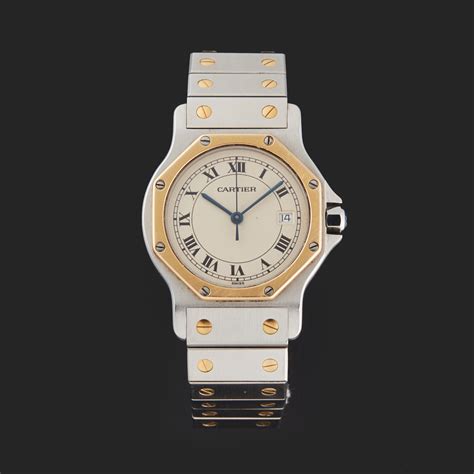 cartier santos ladies watch pre owned|cartier santos 100 used.